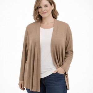 Chico's Women's Striped Knit Button Up Cardigan Sweater Size 4 XXL 20 22